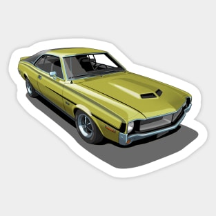 AMC Javelin in Golden Lime Sticker